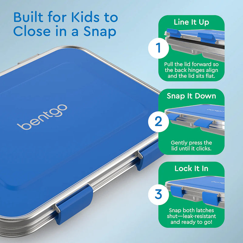 Bentgo Kids Stainless Steel Lunch Box - Blue