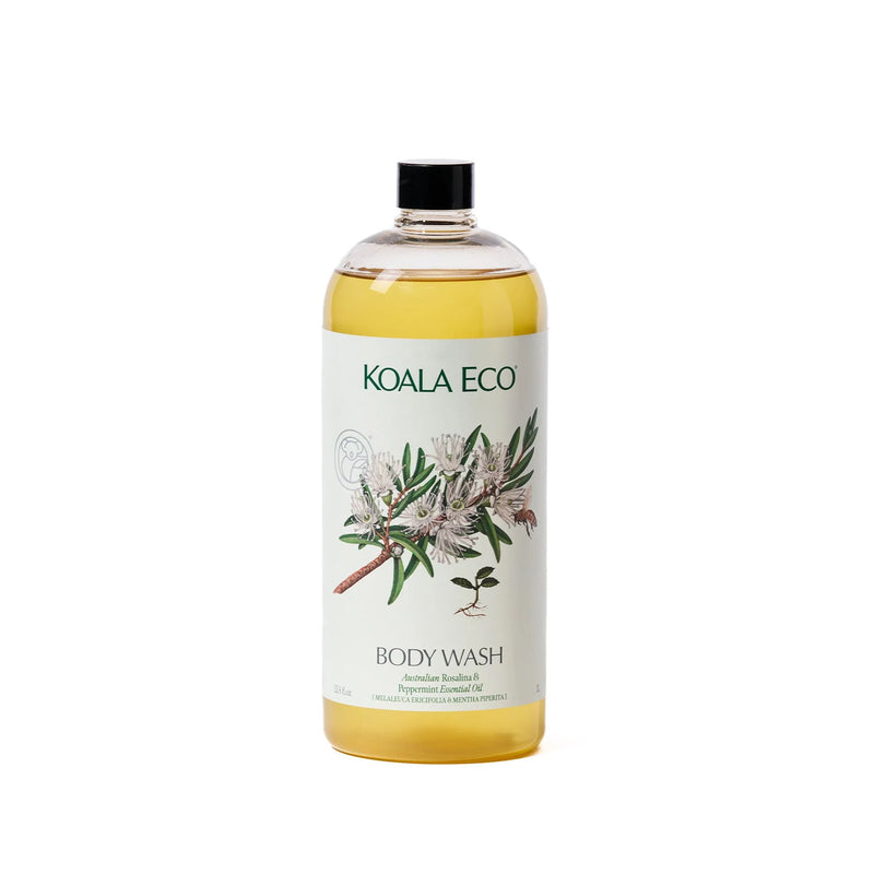 Koala Eco Natural Body Wash With Rosalina + Peppermint 1L | Biodegradable, Plant Based, Australian Made, Vegan