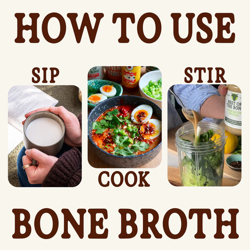 Best Of The Bone Organic Miso Bone Broth Concentrate 390g - Umami Collagen-Rich Gut & Joint Support