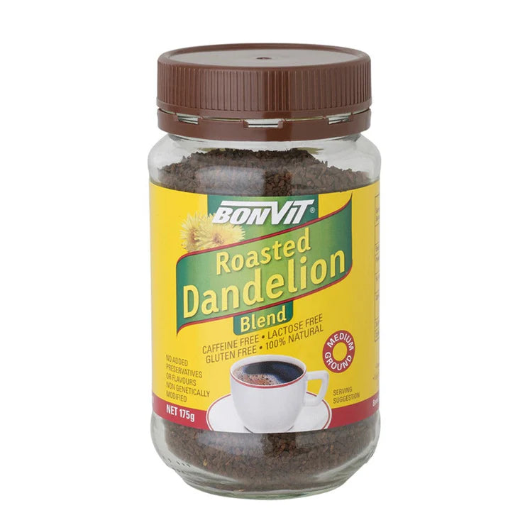 BONVIT Roasted Dandelion Medium 175g – Caffeine Free Roasted Dandelion Beverage Alternative