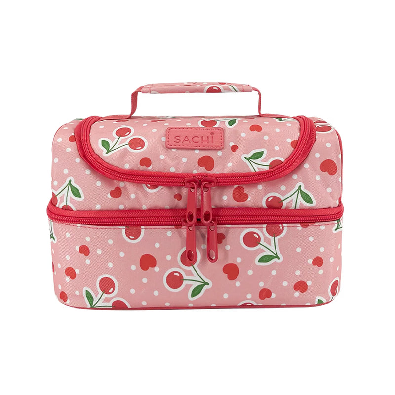 Sachi Insulated Double Decker Lunch Bag – Cherry Crush