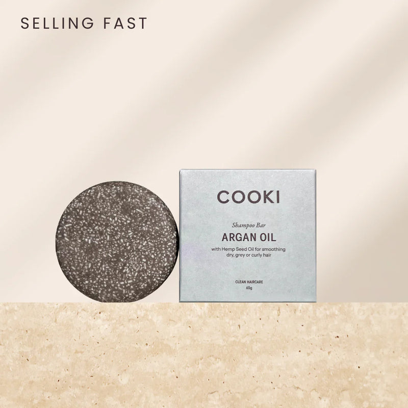 Cooki Haircare Argan Oil Shampoo Bar With Hemp Seed Oil 65g