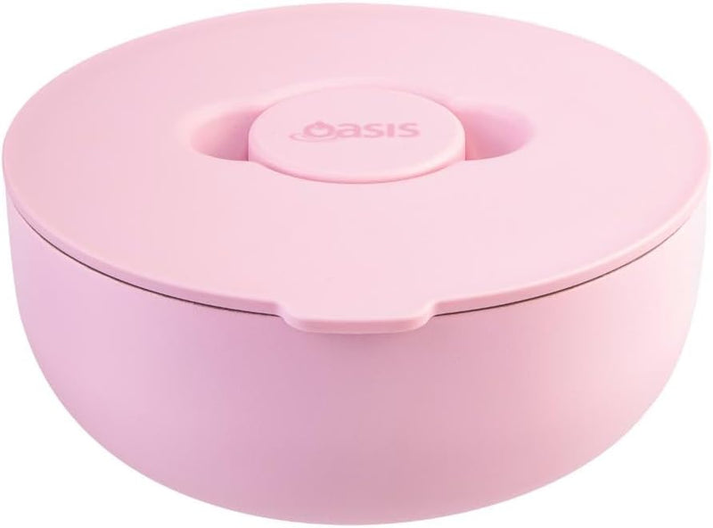 Oasis Stainless Steel Double Wall Fresh 'N' Go Lunch Bowl Pink Lemonade 950ml