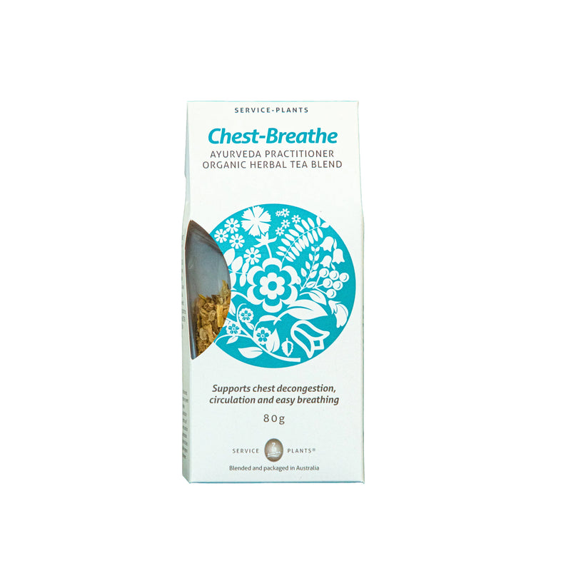 Service Plants Chest Breathe Organic Herbal Tea – 80 g | Respiratory Support & Clear Breathing Tea
