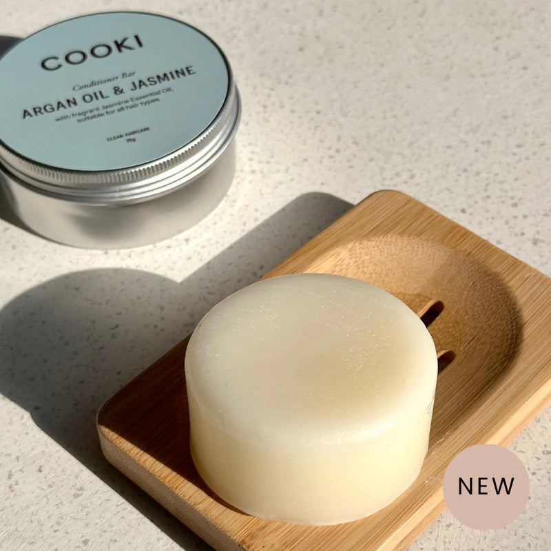 Cooki Haircare Argan Oil & Jasmine Conditioner Bar With Tin 75g
