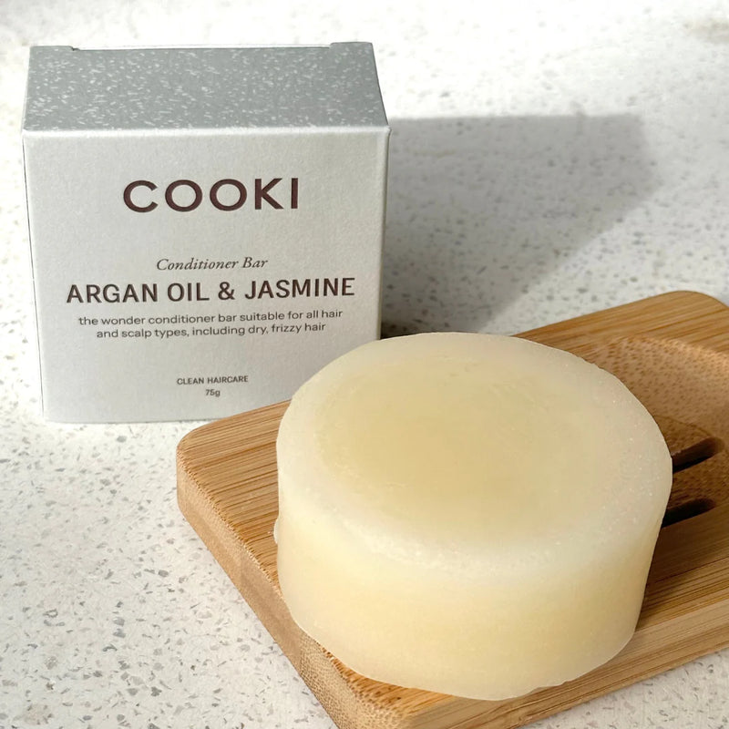 Cooki Haircare Argan Oil & Jasmine Conditioner Bar With Tin 75g