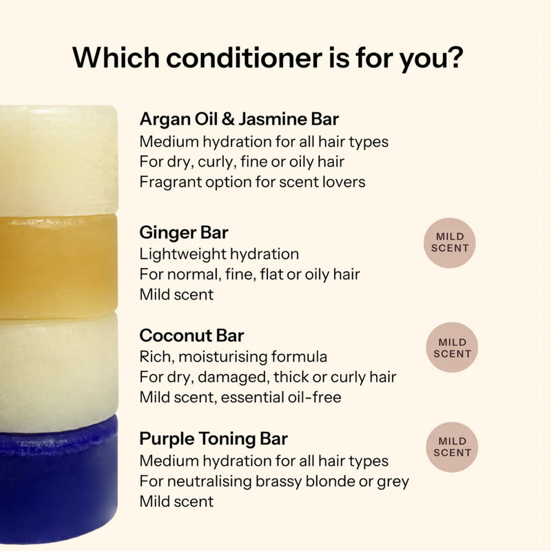 Cooki Haircare Argan Oil & Jasmine Conditioner Bar With Tin 75g