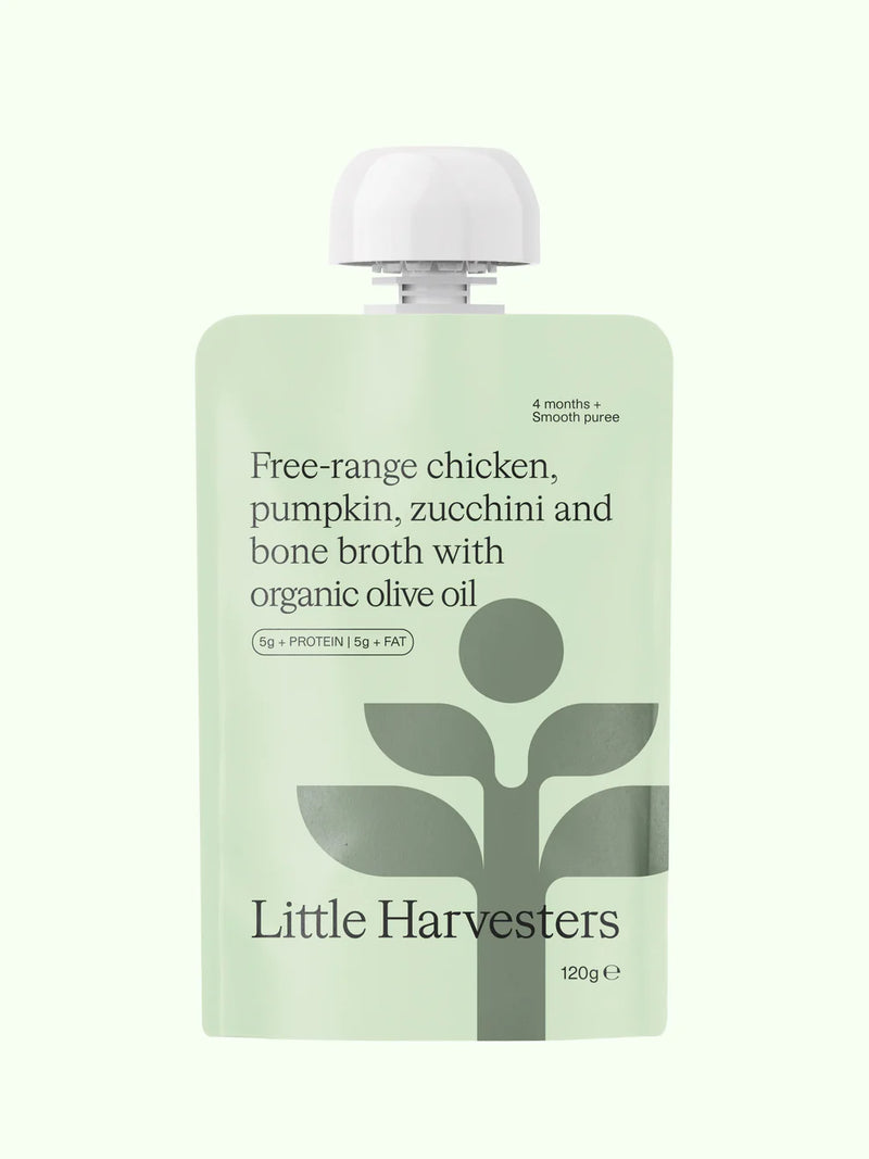 Little Harvesters Puree Pouch Free-Range Chicken120g | Organic vegetables, No GMO, No Seed Oils