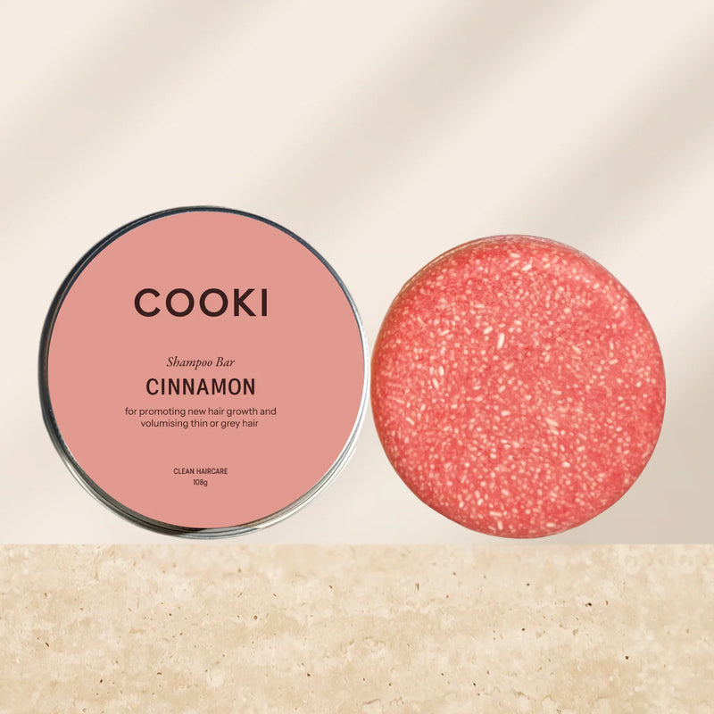 Cooki Haircare Cinnamon Shampoo Bar JUMBO With Tin 108g