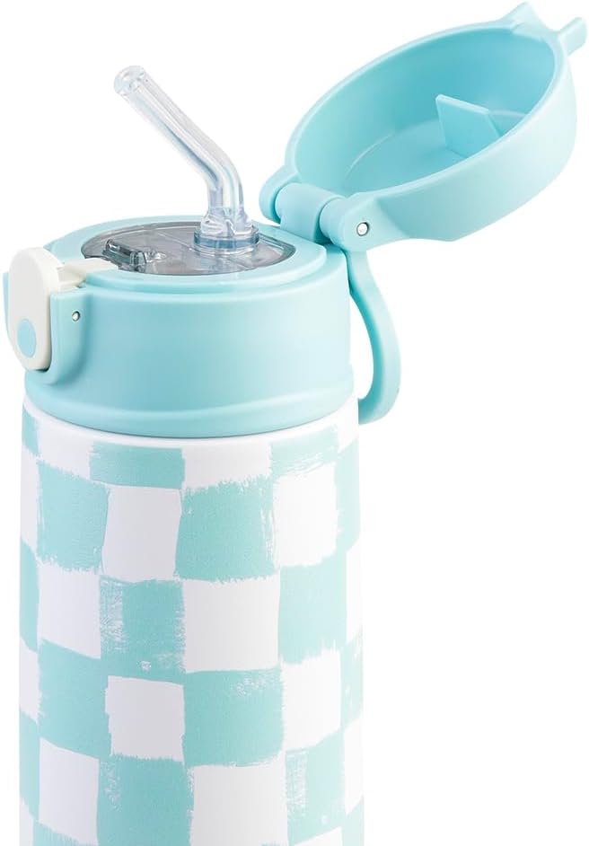 Oasis Stainless Steel Double Wall Insulated Kids Drink Bottle with Sipper Straw 550ml (CHECK IT OUT)