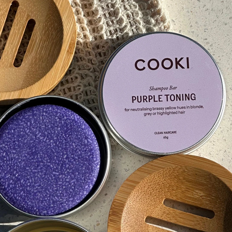 Cooki Haircare Purple Toning Shampoo Bar 65g
