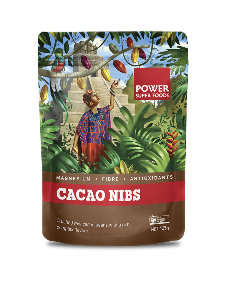 Power Super Foods Cacao Nibs Raw Organic