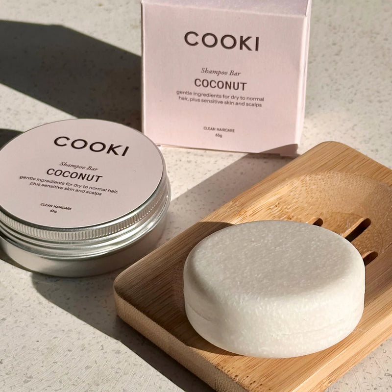 Cooki Haircare Coconut Shampoo Bar With Tin 65g