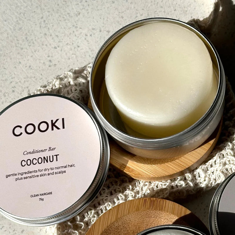 Cooki Haircare Coconut Conditioner Bar With Tin 75g
