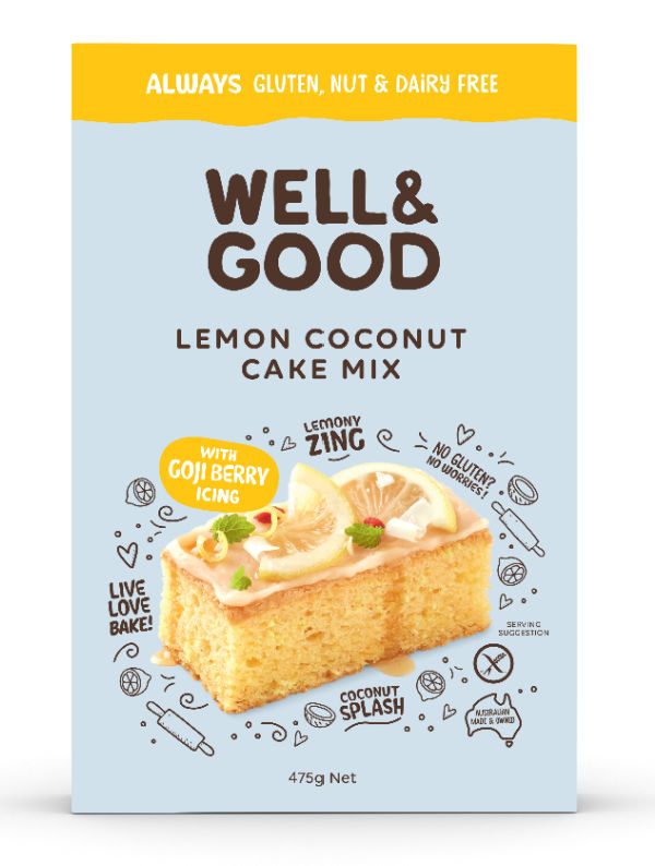 Well & Good Lemon Coconut Cake Mix 475g
