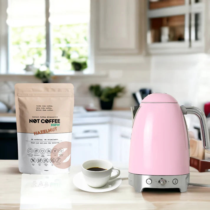 Not Coffee Now Hazelnut Instant Coffee Alternative 220g - Caffeine-Free Gut Booster