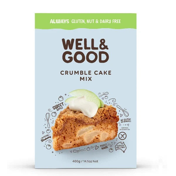 WELL and GOOD Crumble Cake Mix 400g