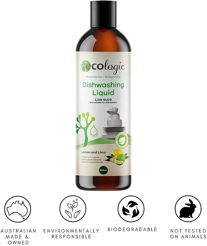 Ecologic Dishwashing Liquid Lemon & Lime 500ml