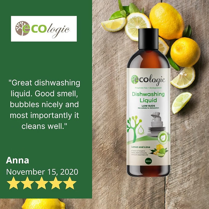 Ecologic Dishwashing Liquid Lemon & Lime 500ml