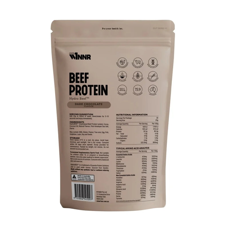 ONE W1NNR Hydro Beef Dark Choc 800g