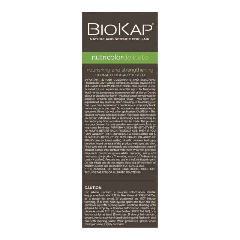 BIOKAP Nutricolor Delicato 6.3 Dark Golden Blond Permanent Hair Dye 140ml