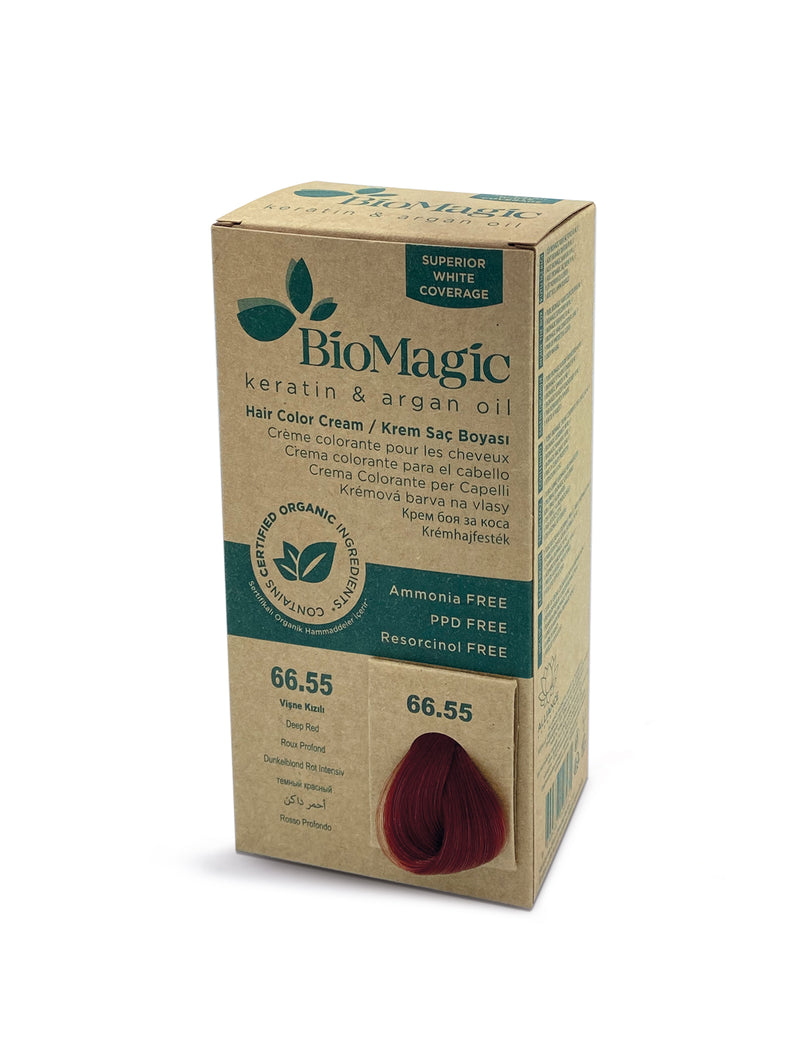 Bio Magic Hair Colour Deep Red 66.55 With Keratin & Argan Oil | Ammonia Free, PPD Free, Resorcinol Free