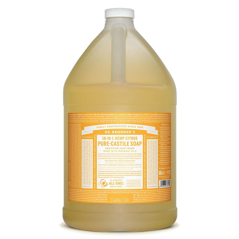 Dr Bronners Pure-Castile Liquid Soap Citrus 3.78ltr