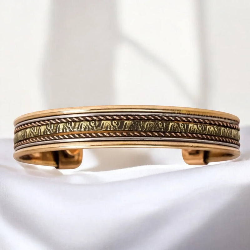 Zurit Premium Copper Bracelet Elephant Carving