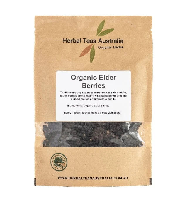 Herbal Teas Aust Elder Berries LL 100g