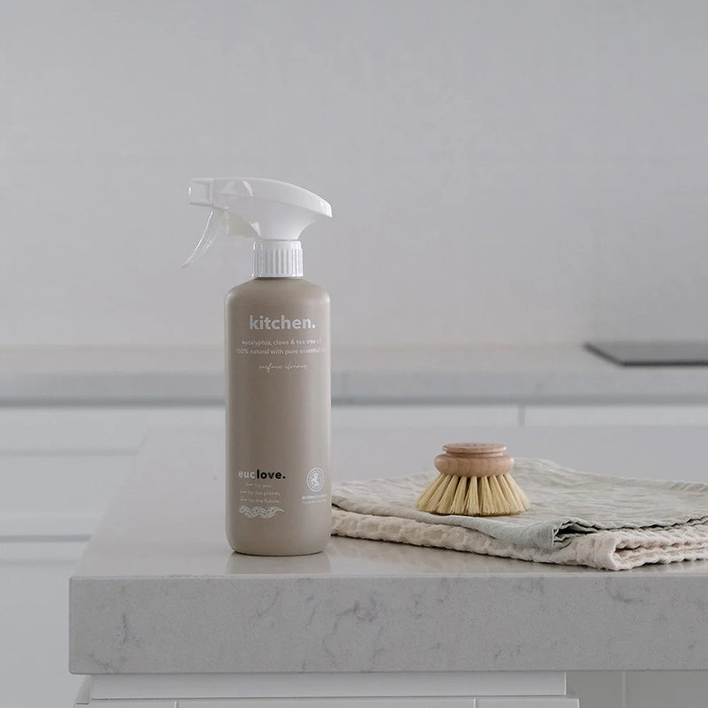 Euclove Natural Kitchen Cleaner Spray 500ml - Antibacterial Eucalyptus Tea Tree Essential Oils