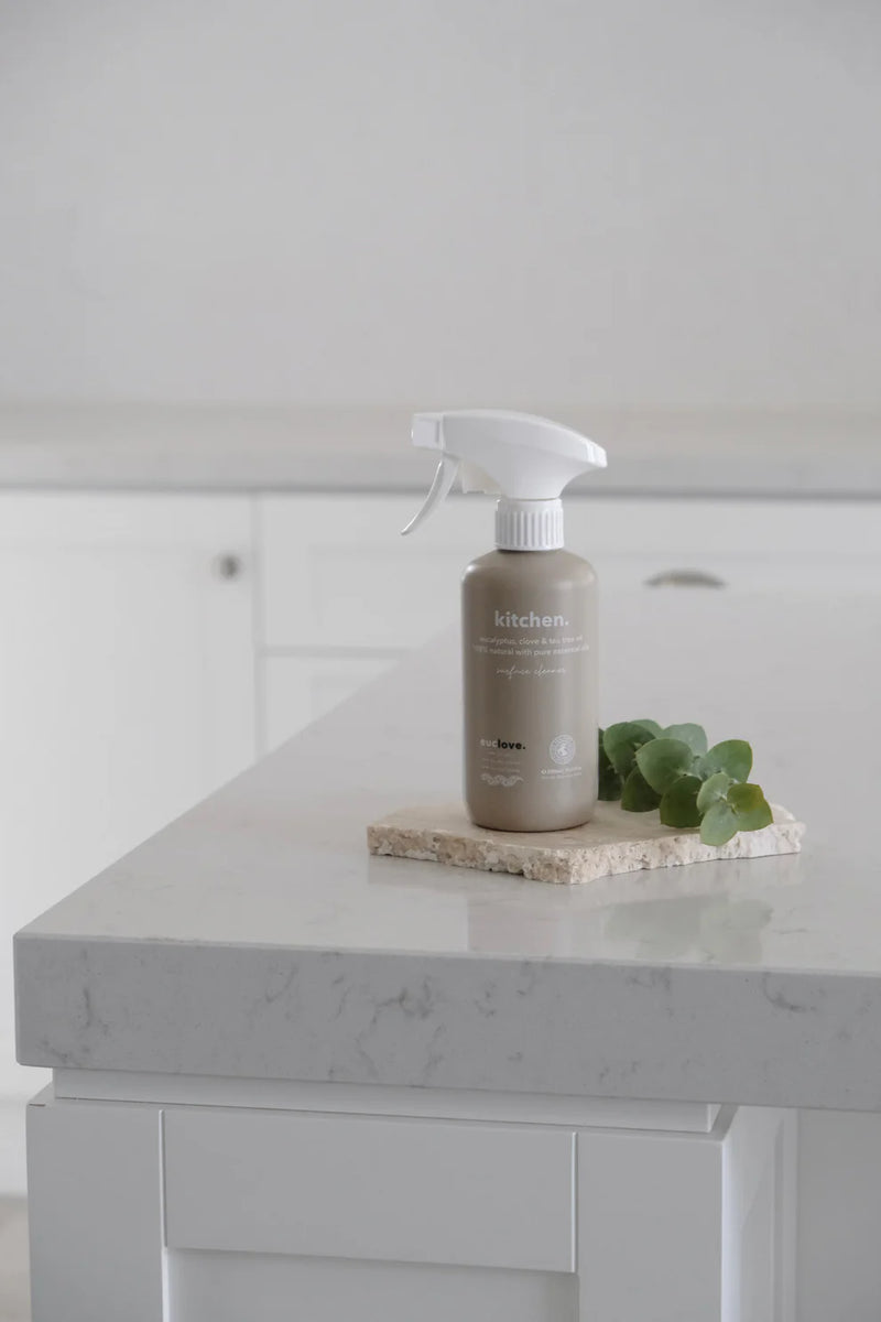 Euclove Natural Kitchen Cleaner Spray 500ml - Antibacterial Eucalyptus Tea Tree Essential Oils