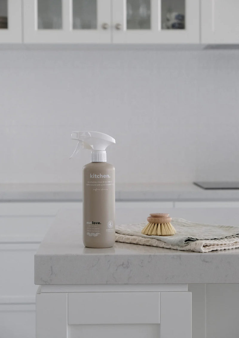 Euclove Natural Kitchen Cleaner Spray 500ml - Antibacterial Eucalyptus Tea Tree Essential Oils