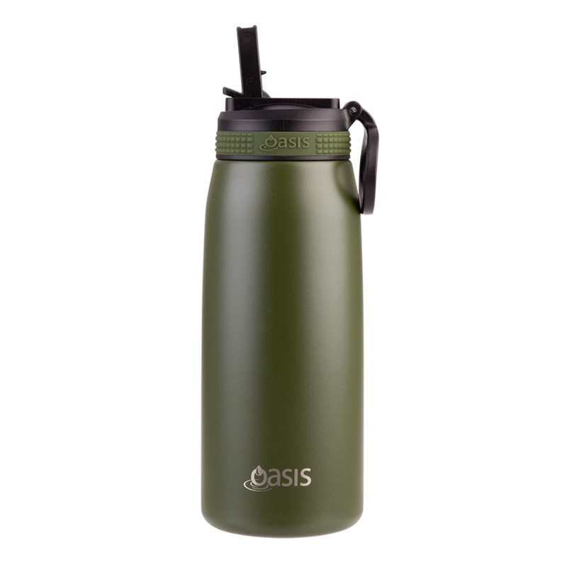 Oasis Stainless Steel Double Wall Insulated Sports Bottle 780ml – Forest Green | Large Capacity Vacuum Sports Drink Bottle