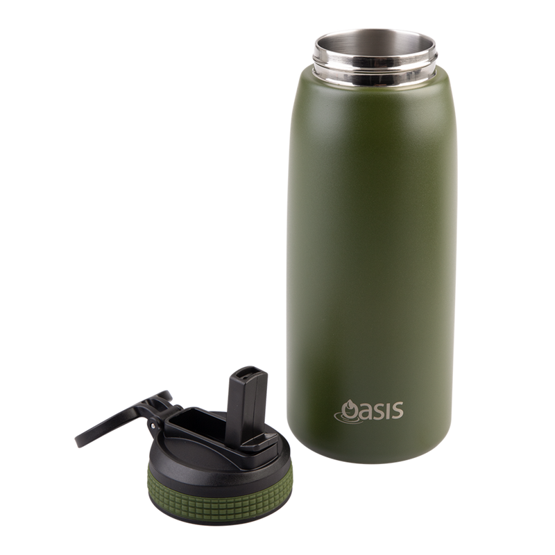 Oasis Stainless Steel Double Wall Insulated Sports Bottle 780ml – Forest Green | Large Capacity Vacuum Sports Drink Bottle