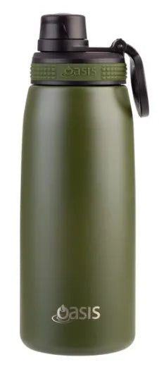 Oasis 780ml Stainless Steel Drink Bottle – Insulated Screw Cap | Forest Green