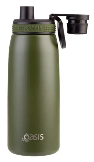 Oasis 780ml Stainless Steel Drink Bottle – Insulated Screw Cap | Forest Green