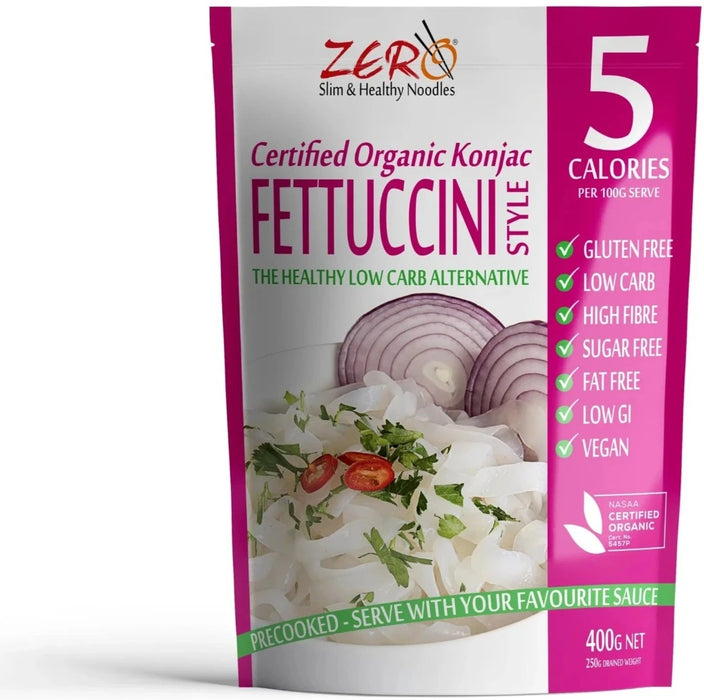 ZERO SLIM and HEALTHY Certified Organic Konjac Fettuccini Style 400g