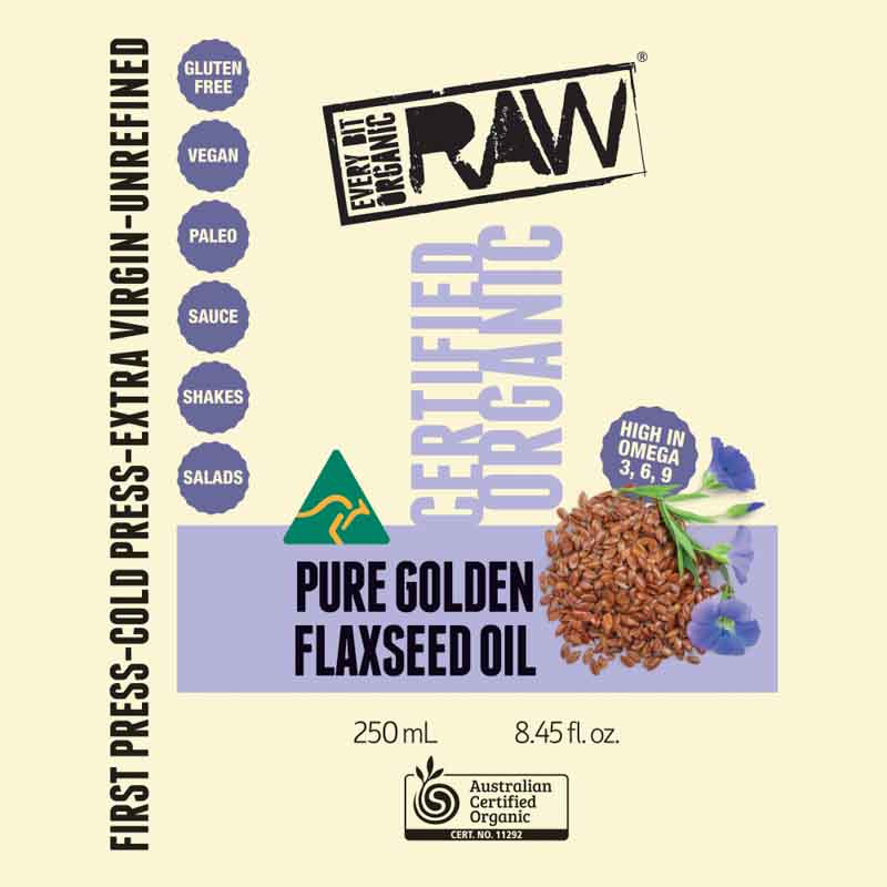Every Bit Organic Pure Golden FlaxSeed Oil 250ml