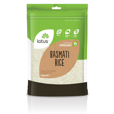 LOTUS BASMATI RICE ORG 500g