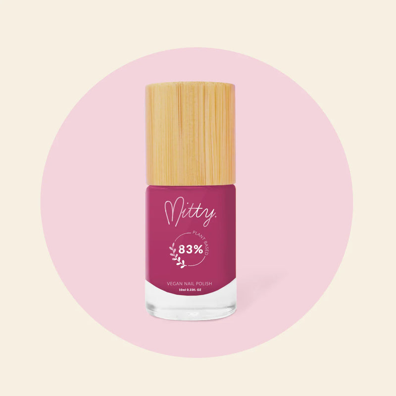 Mitty 83% Plant based Vegan polish Wild Fuchsia 10ml