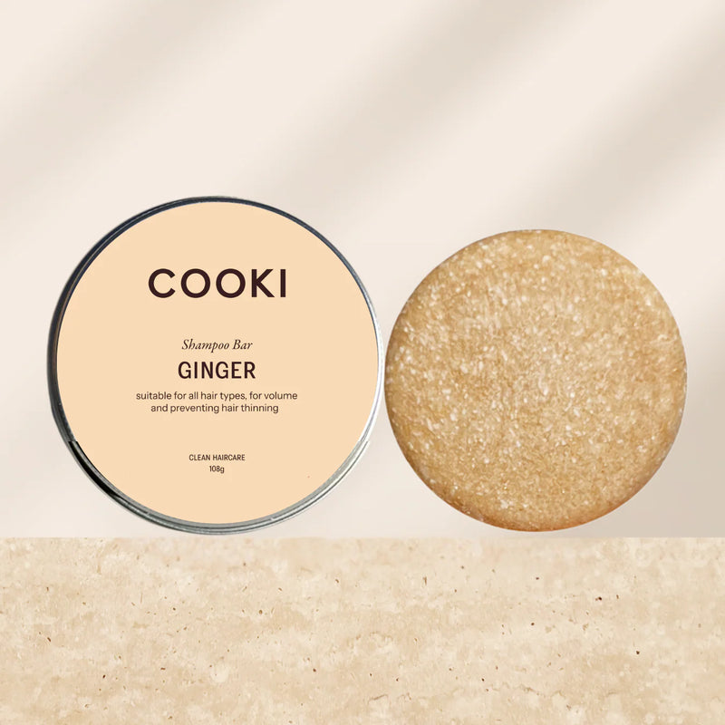 Cooki Haircare Ginger Shampoo Bar JUMBO With Tin 108g