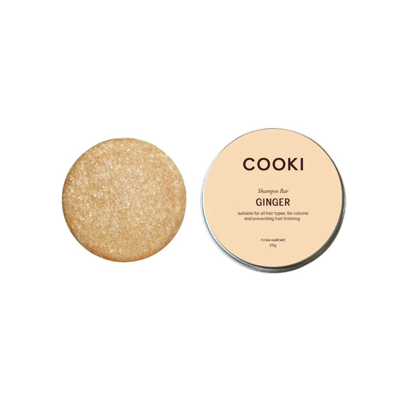 Cooki Haircare Ginger Shampoo Bar With Tin 65g