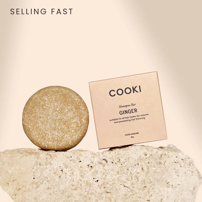 Cooki Haircare Ginger Shampoo Bar With Tin 65g