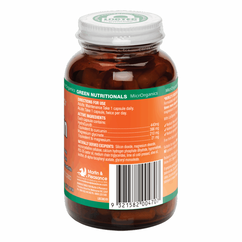Green Nutritionals Bioavailable Curcumin 30 Vegan Capsules - High Absorption Antioxidant for Joint Pain & Inflammation Relief