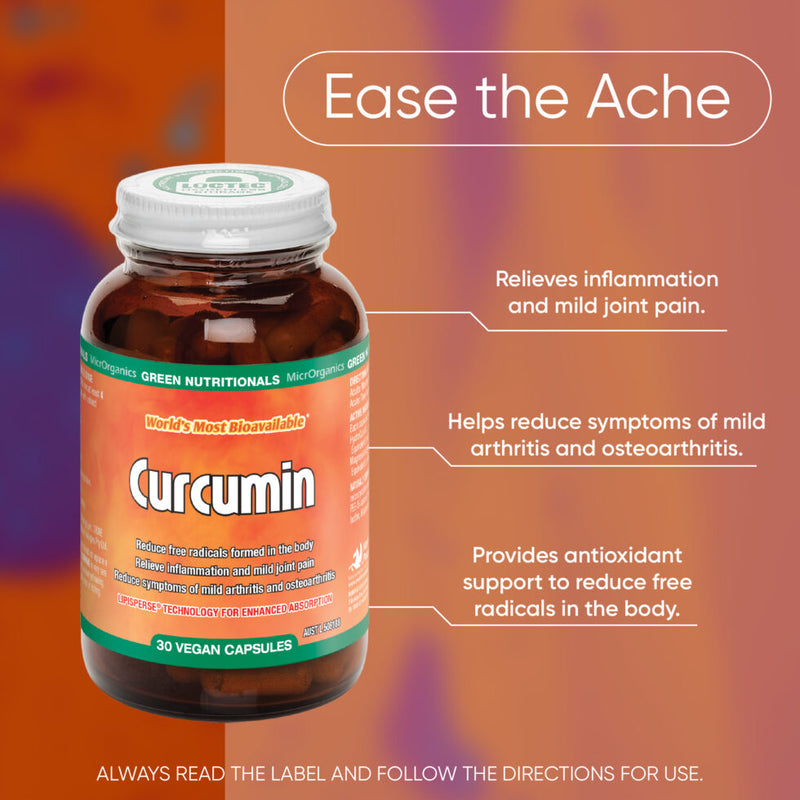 Green Nutritionals Bioavailable Curcumin 30 Vegan Capsules - High Absorption Antioxidant for Joint Pain & Inflammation Relief
