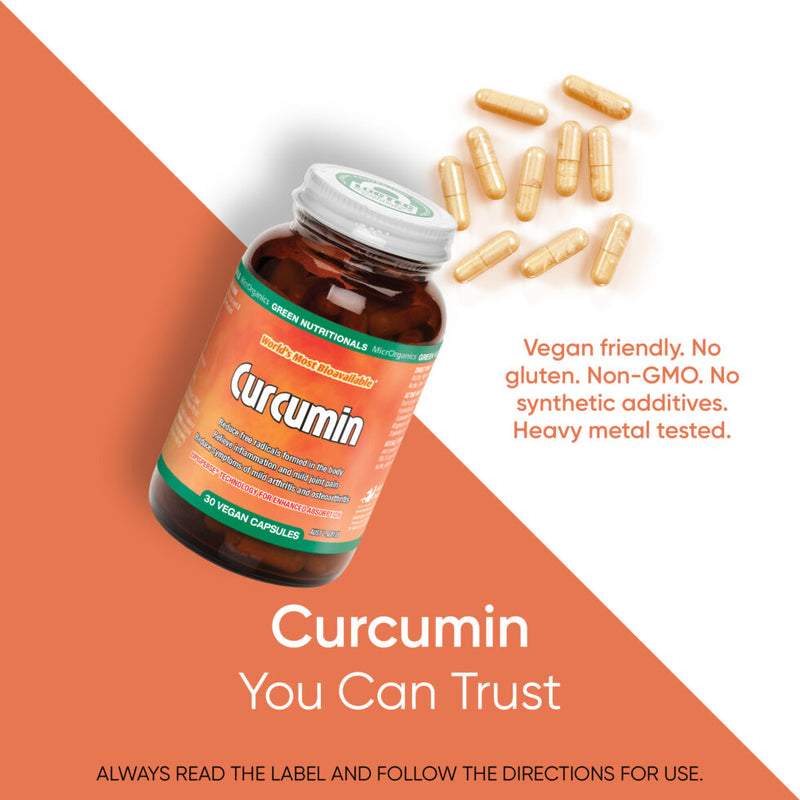 Green Nutritionals Bioavailable Curcumin 30 Vegan Capsules - High Absorption Antioxidant for Joint Pain & Inflammation Relief