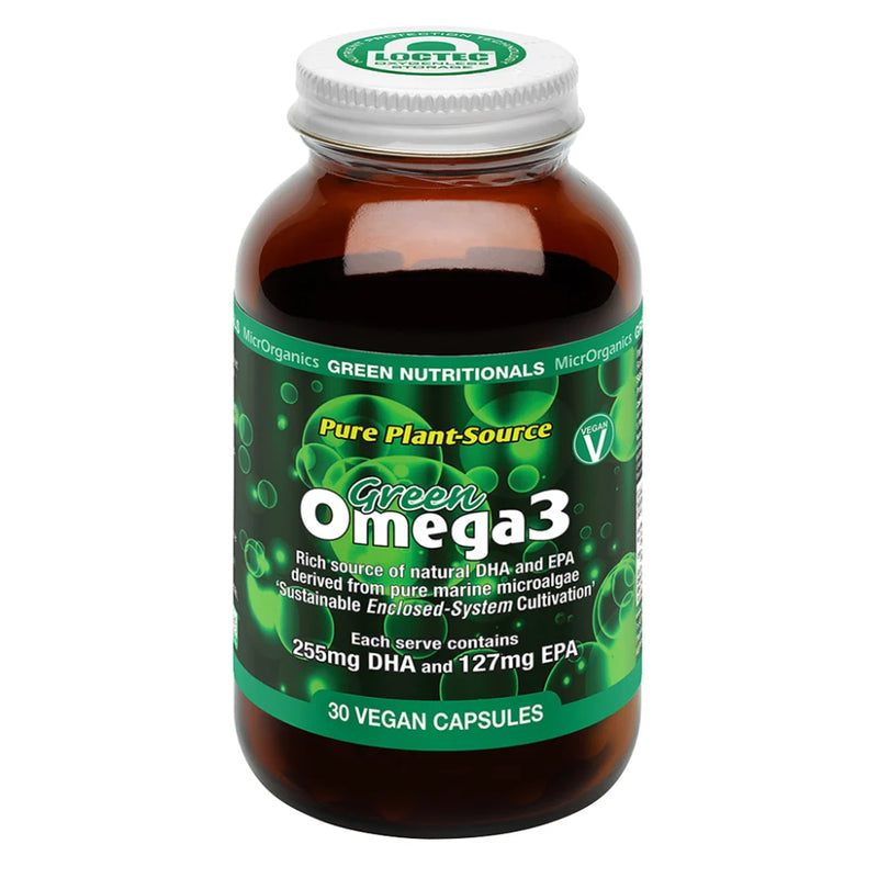 Green Nutritionals Vegan Omega 30 Capsules – Plant-Based Omega-3 Supplement for Heart, Brain & Eye Health