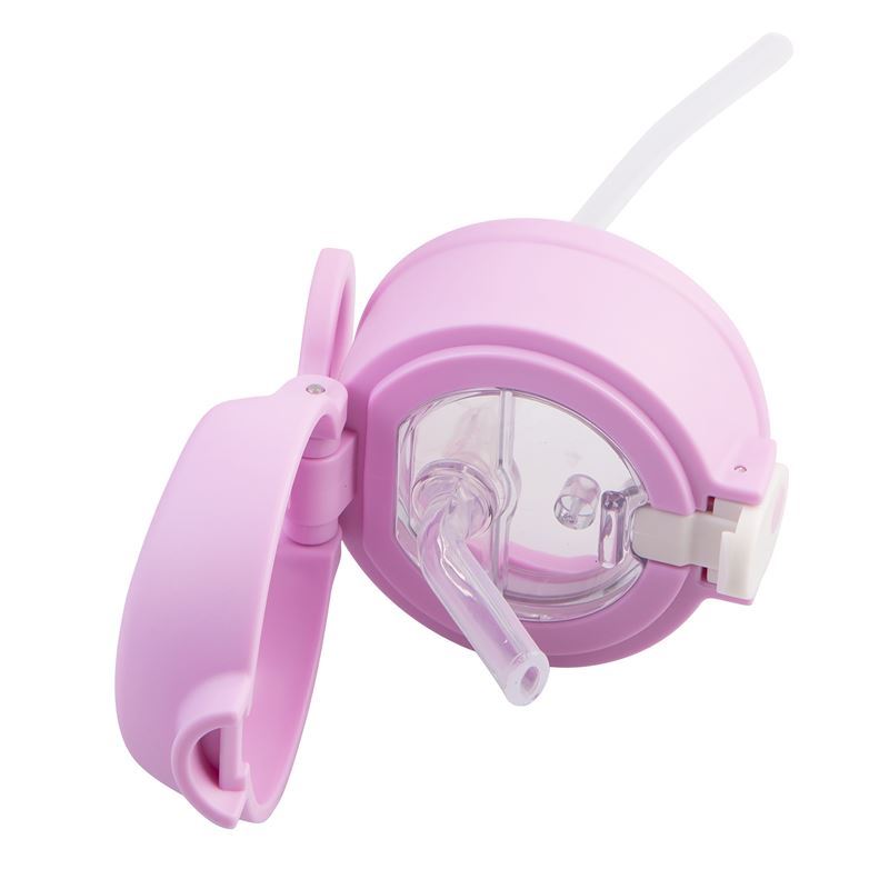 Oasis Stainless Steel Double Wall Insulated Kids Drink Bottle with Sipper Straw 550ml (BOWS & HEARTS)