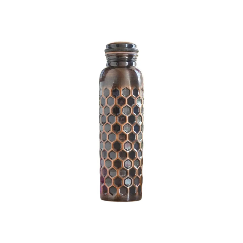 Zurit Copper Water Bottle 950ml Antique Honeycomb