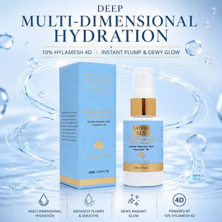 La'Fille Sia Luxury Hyaluronic Acid Serum 30ml – Hydrating Facial Serum | Australian Made